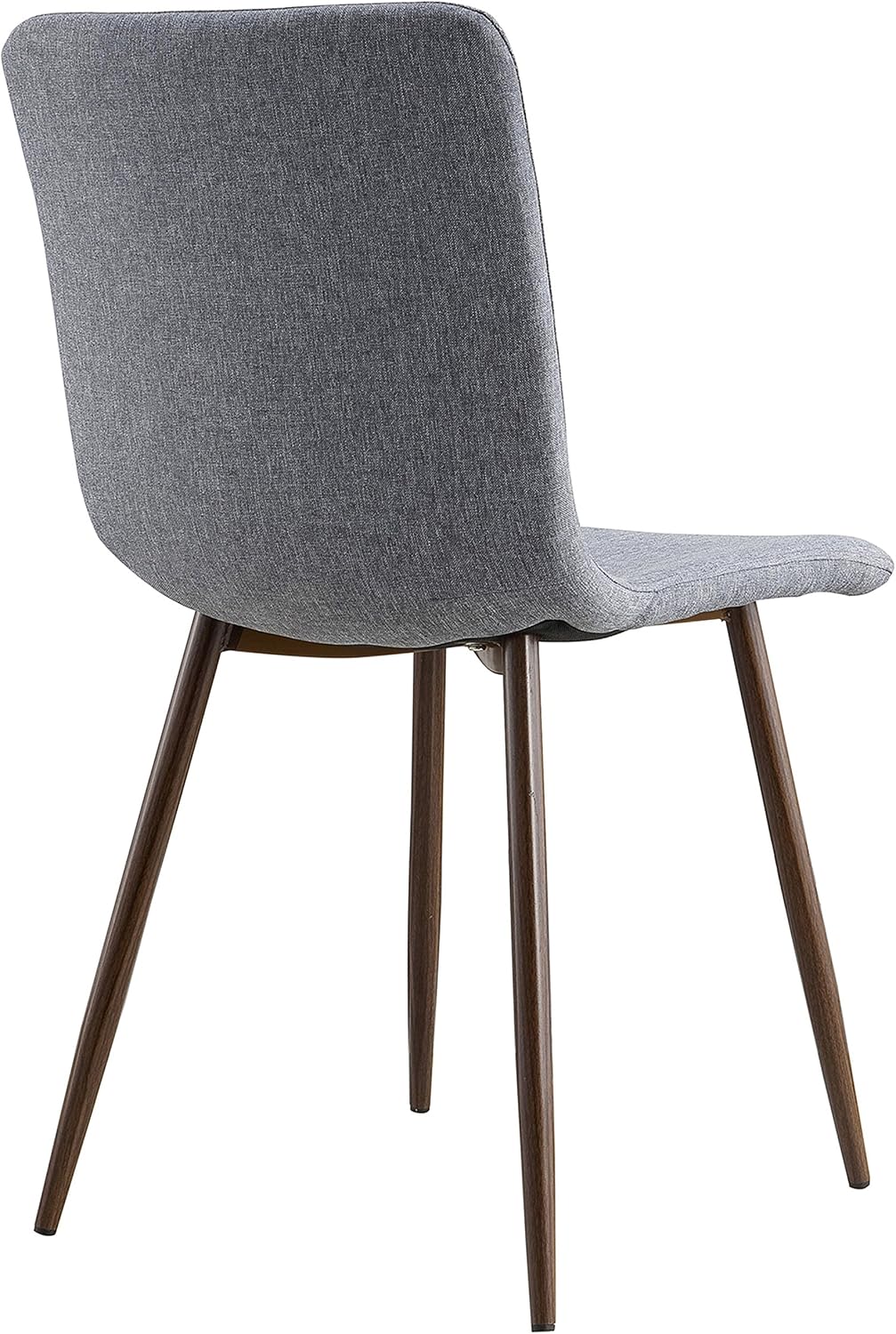EdgeMod Wadsworth Dining Chair with Walnut Legs in Gray (Set of 4)