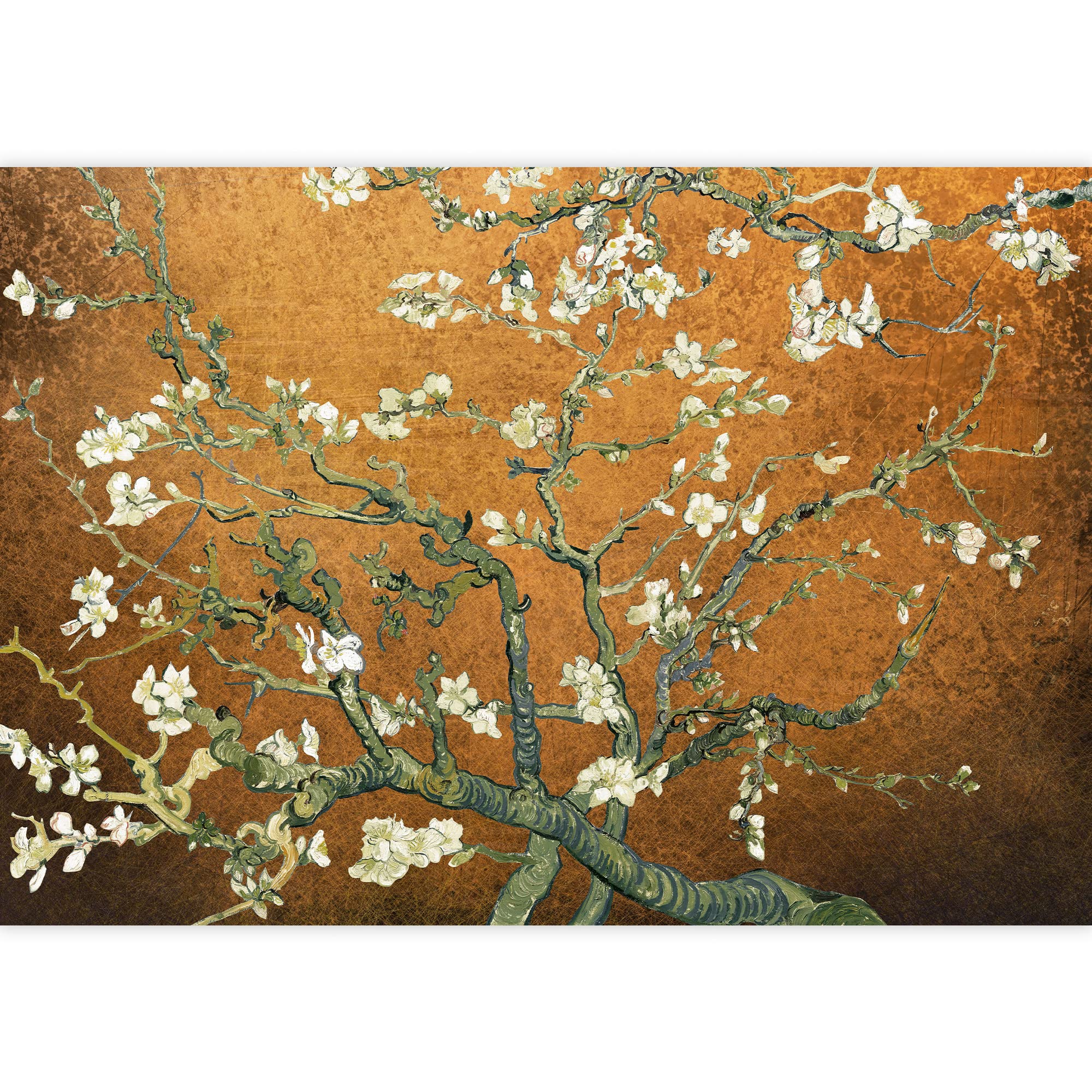 wall26 - Copper Almond Blossom by Vincent Van Gogh - Wall Mural