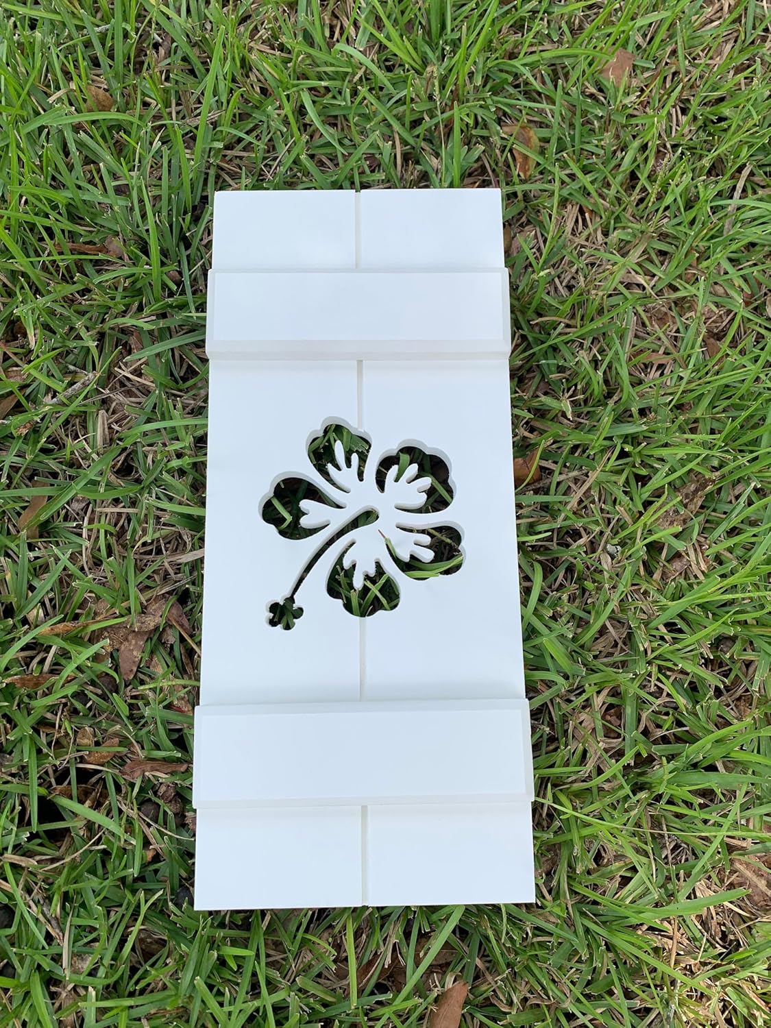 Hibiscus Flower PVC Shutter for your Tropical Home, Sold Individually-Sold Individually (Width: 11.5, Height: 40)
