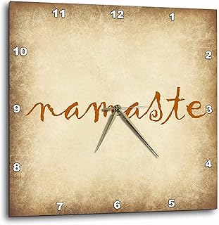 3dRose Image of The Text, Namaste - Wall Clock, 13 by 13-Inch (DPP_216420_2)