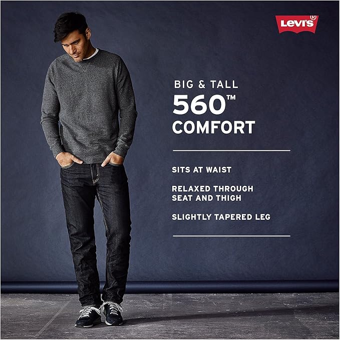 levi 560 comfort fit jeans big and tall