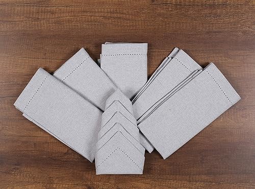 Miniatura 2 de Servilletas de tela de primera calidad, 100% algodón, suaves y duraderas, ideales para comedor, restaurante, bodas y eventos, 18 x 18 pulgadas,