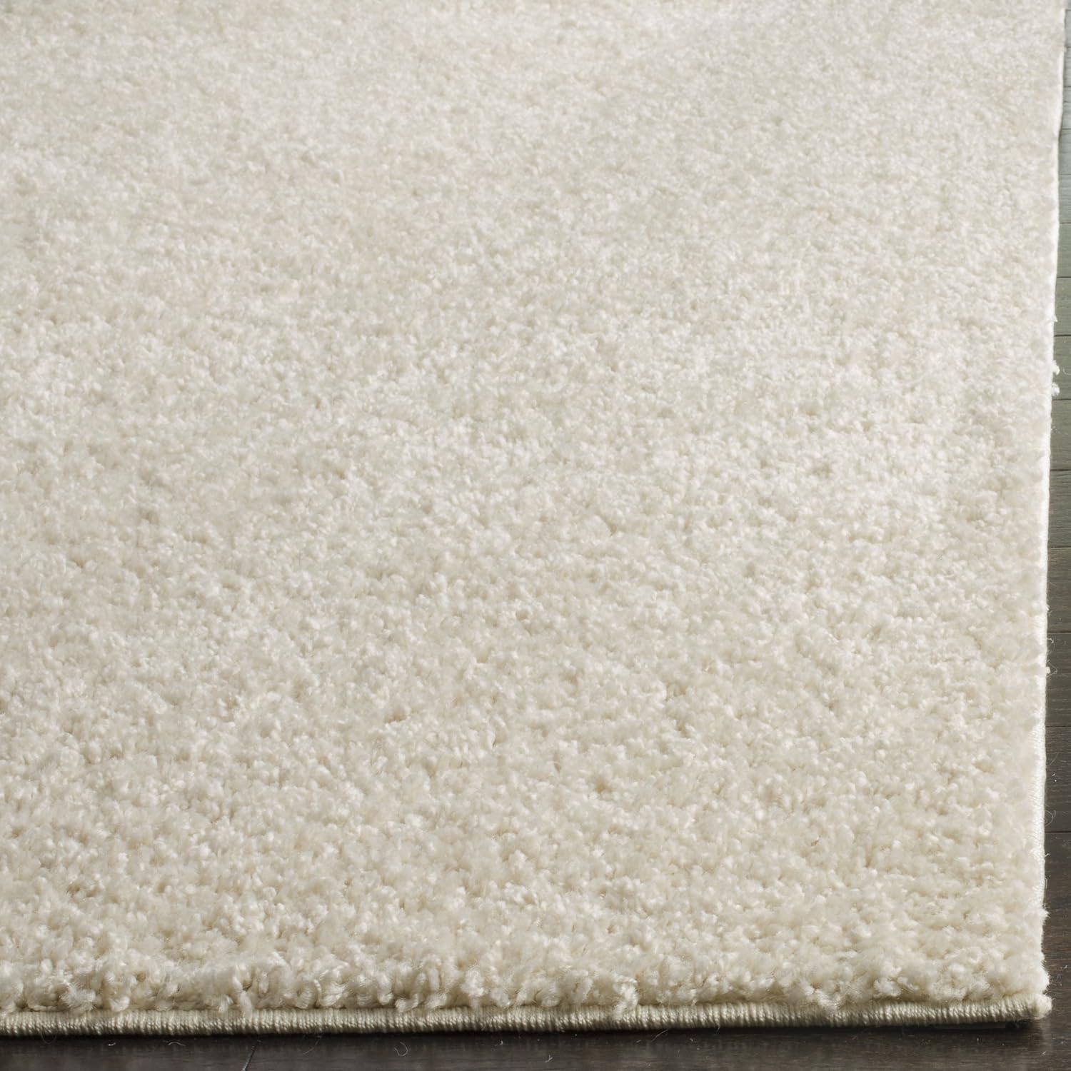 SAFAVIEH Arizona Shag Collection Runner Rug - 2'3" x 6', Cream, Solid Design, Non-Shedding & Easy to Clean, Ideal for Ideal for Living Room, Hallway, Foyer, Bedroom (ASG820A)