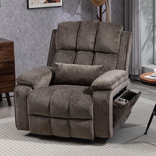 Power Lift Recliner Chairs for Elderly, Infinite Position Lay Flat Recliner with Heat & Massage Side Storage Cup Holder - USB Type C Charging - Dual Motor Lift Chair 400 lbs