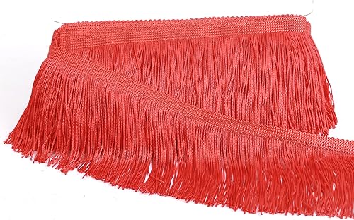 Miniatura 18 de Ribete de flecos de cadeneta de 10 yardas x 4 pulgadas, adornos de tela, costura de borla para decoración de bricolaje, accesorios de ropa, vestido