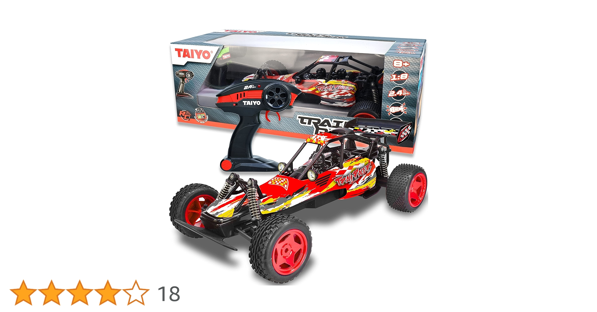 RC Trail Racer Car, 1:8 Scale, Large High Speed Remote