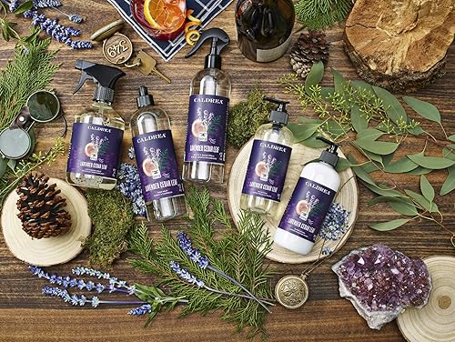 Miniatura 7 de Caldrea Limpiador en aerosol para encimeras multisuperficie, fabricado con extracto de proteína vegetal, hoja de cedro de lavanda, 16 onzas, paquete