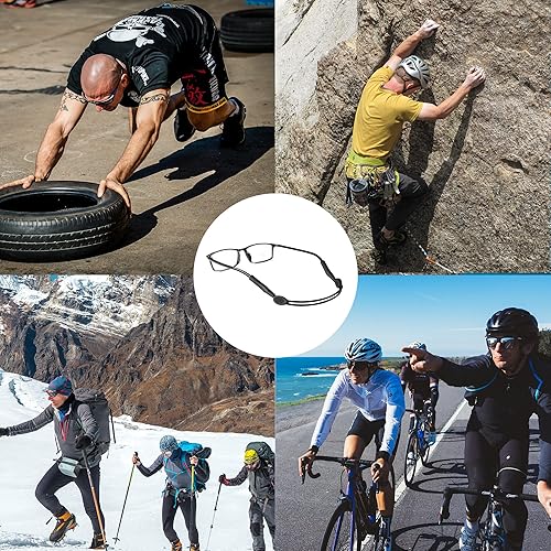 Miniatura 7 de lvvfit Correa ajustable para lentes  Correa de gafas de sol sin cola  Soporte de cuerda para gafas  para hombres, mujeres y niños, correas de gafas
