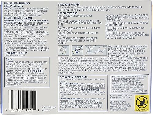 Miniatura 2 de Hartz UltraGuard Pro Prevención tópica de pulgas y garrapatas para perros y cachorros, 5-14 libras 6 tratamientos mensuales