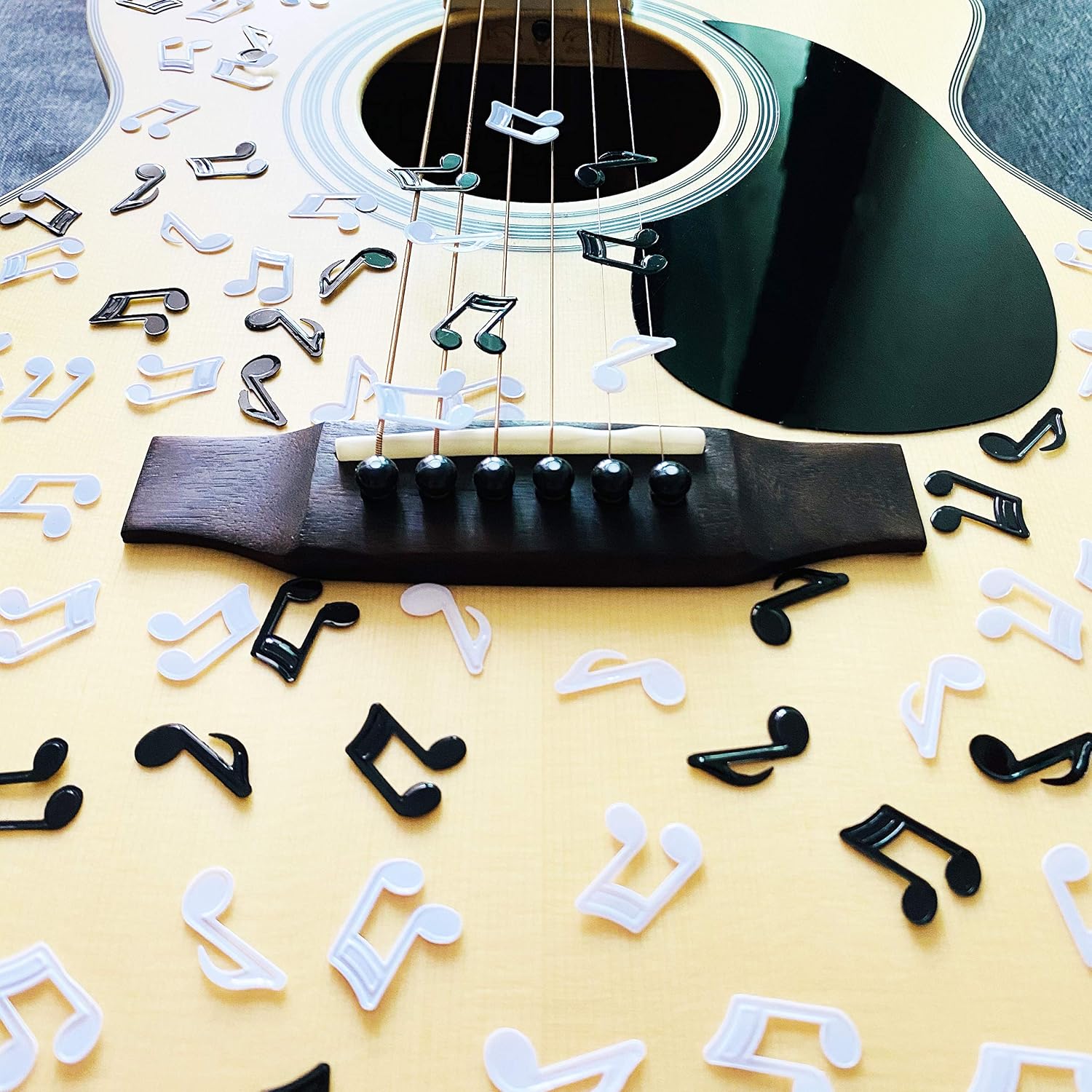 Music Confetti Party Supplies-Guitar Confetti/Music Clef Note Cutout/Music Sequins for Music Party Karaoke Theme Event Birthday Wedding Party Flavor 1OZ (Music 2)