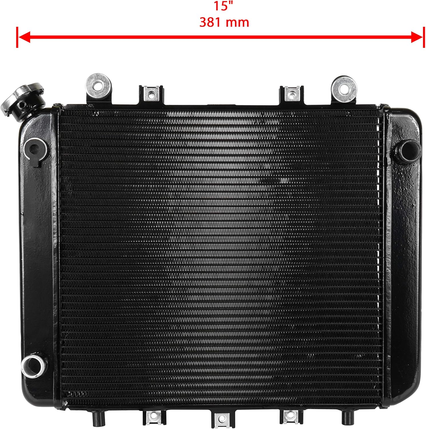 Caltric Radiator Compatible with Kawasaki Brute Force 750 KVF750 4X4I 2005 2006 2007 Injector Model with Sensor