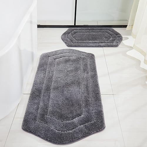 COSY HOMEER - Alfombras extra gruesas para el baño, tapetes de baño antideslizantes, tapete de felpa suave, peludo y 100% micro poliéster, tapete