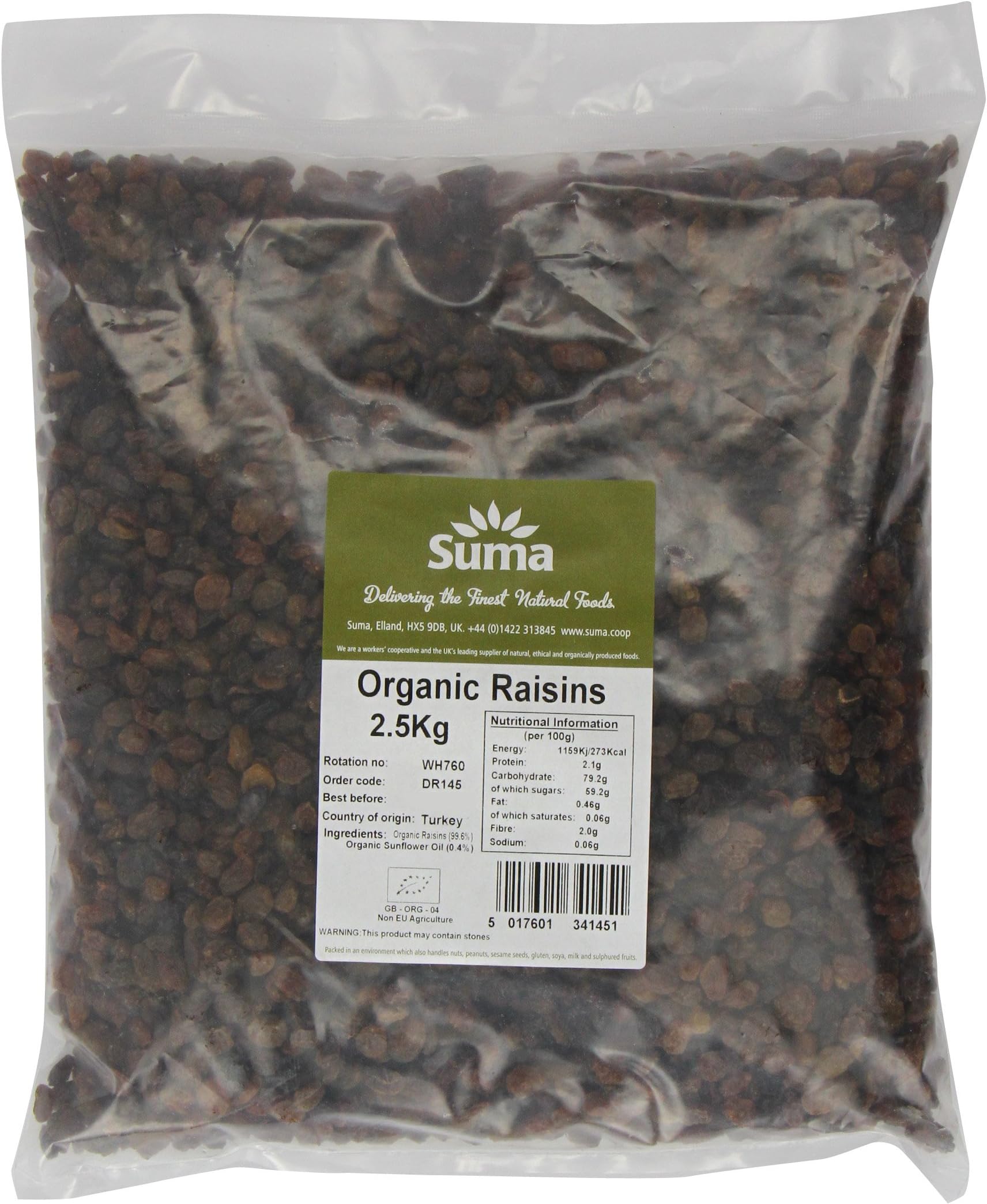 Suma Organic Raisins 2.5 kg