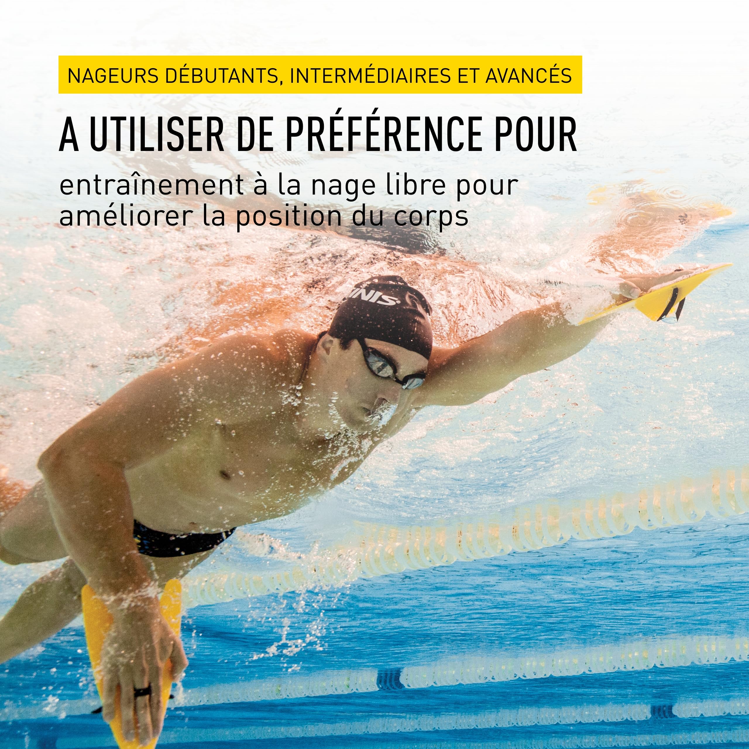 FINIS Freestyler Paddles de natation Jaune (Pour adulte)/ Blanc (Pour enfant)