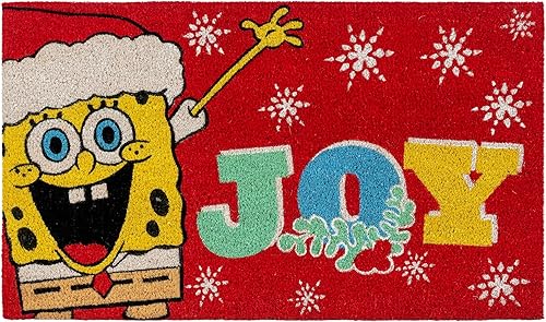 Miniatura 7 de Gertmenian Tapete de fibra de coco de Bob Esponja (paquete de 2) alfombrillas de bienvenida para puerta delantera y trasera, entrada de casa,