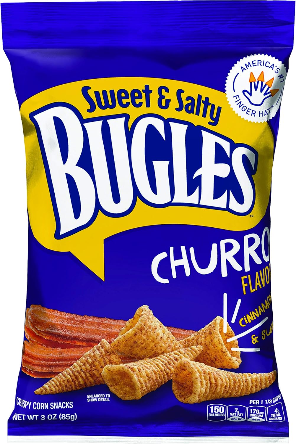 Bugles Corn Snacks, Sweet and Salty Churro, 3 Oz (Pack of 6) Amazon