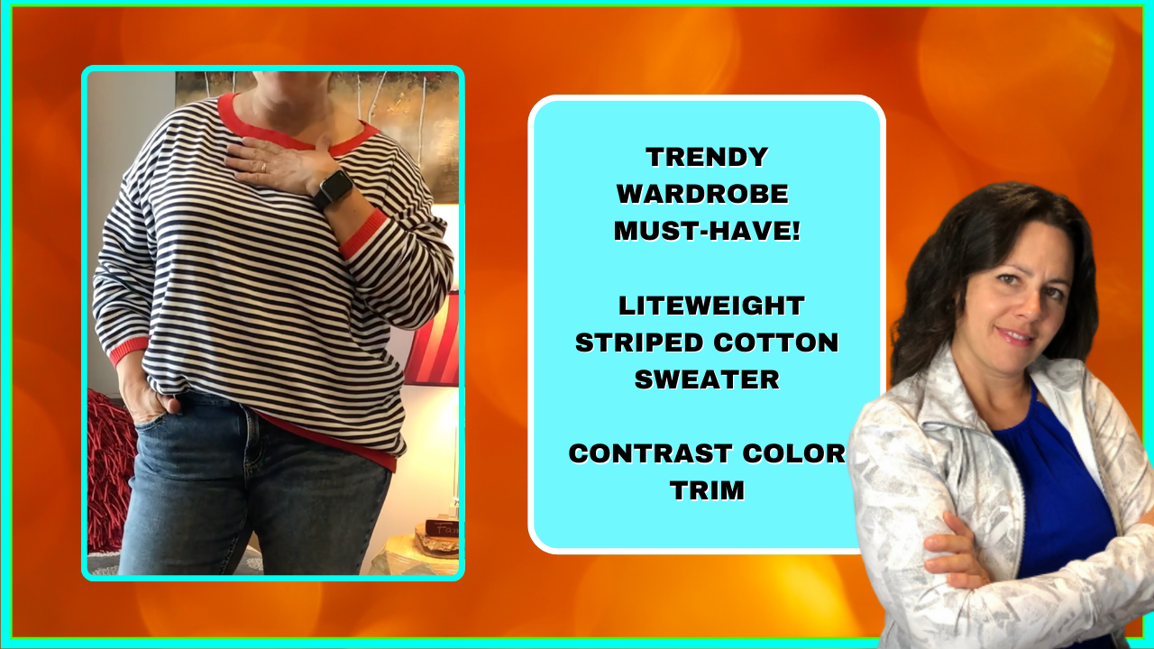 Easy Style Staple?  You'll Want This Striped Cotton Sweater!
