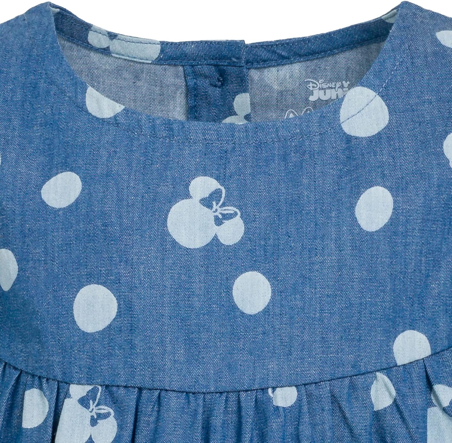 Disney Minnie Mouse Girls Chambray Denim Skater Dress Toddler to Big Kid - Image 5