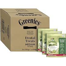 Greenies Daily Original Dog Treats Medium   The Smart Dental Treat for Dogs 12-22 kg   18 chews   Pack of 3 3 x 170 g