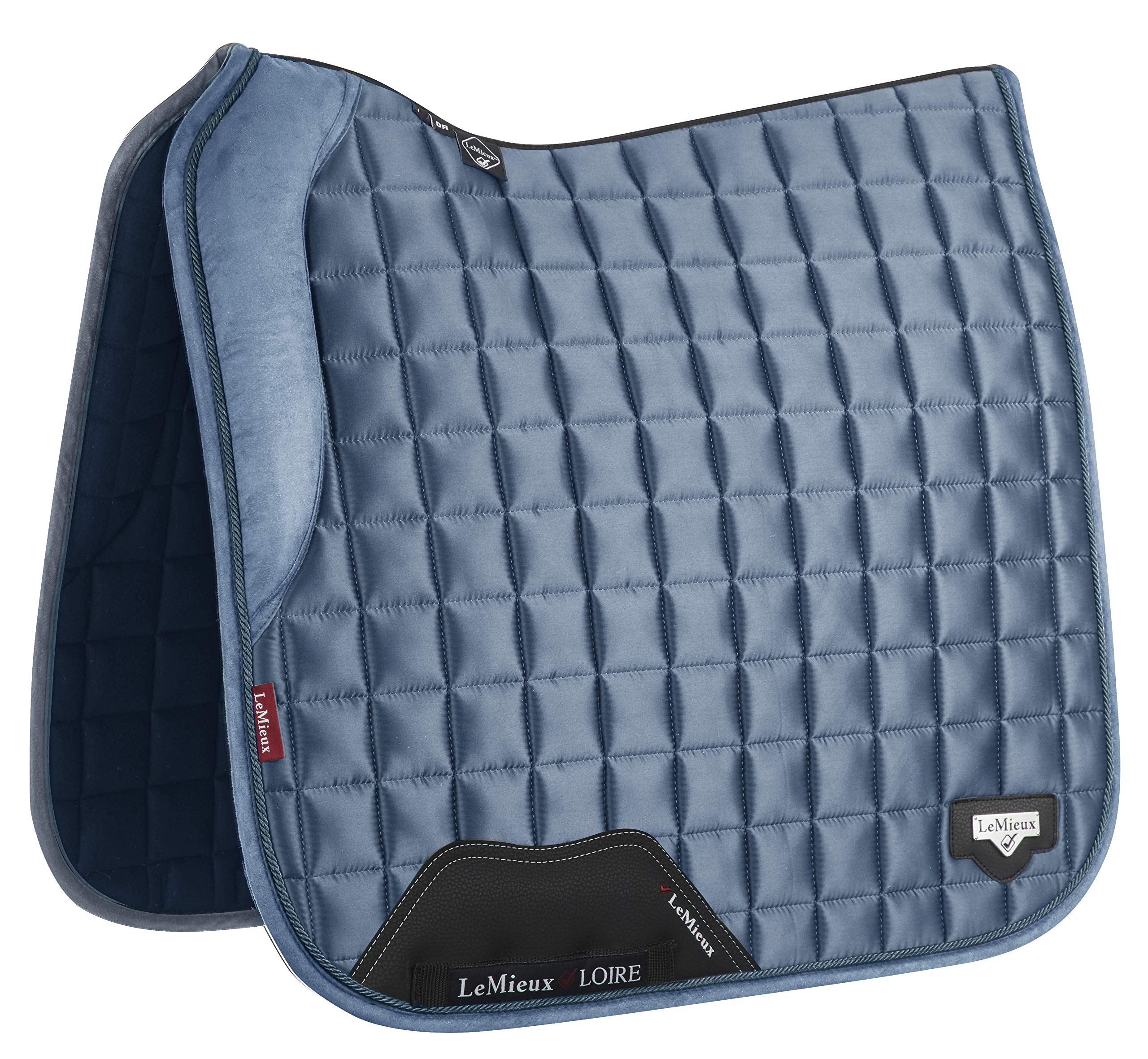 LeMieux Loire Memory Satin Dressage Square Ice Blue Saddle Pad, Unisex Adulto