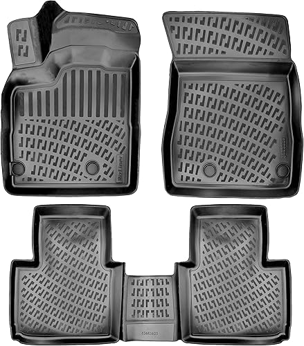 Miniatura 9 de RizLiner Alfombrillas para automóvil Honda Accord 2018-2022, de ajuste personalizado, compatibles con Accord 2018-2022, 3D, medidas con láser, 1 y 2