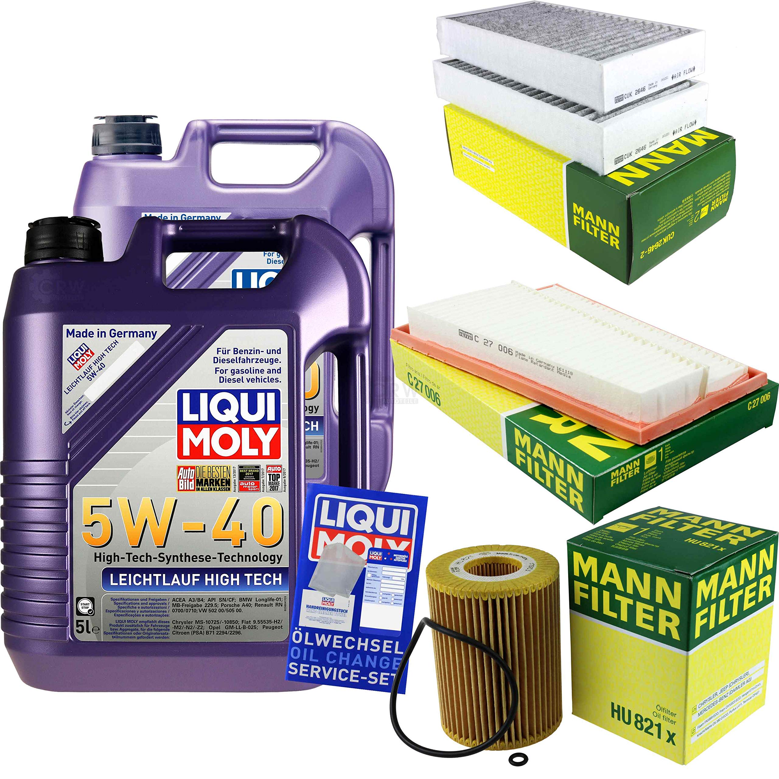 Pacchetto di ispezione 10 L LM LL High Tech 5W-40 + pacchetto filtro Uomo Classe M