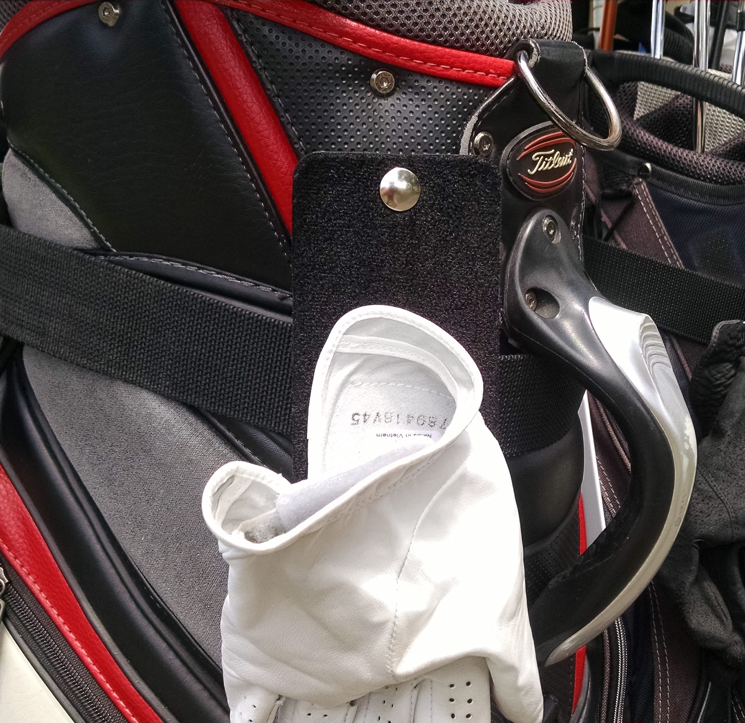 Golf Glove Holder - Made with First Class Material - Two-Sided - Attach Multiple Gloves - One-of-a-Kind