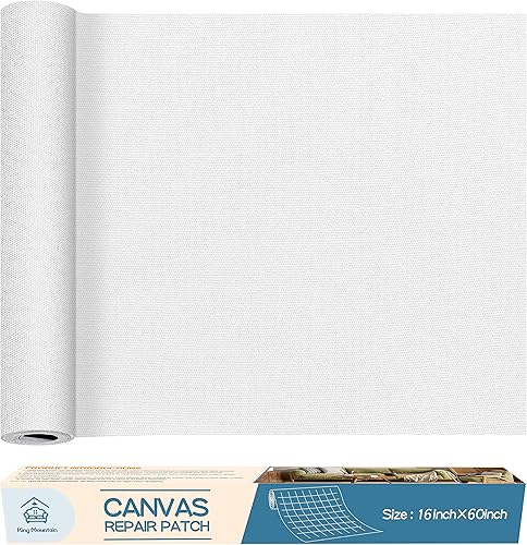 Vista 147 de KING MOUNTAIN Cinta de reparación de lona, parche para equipos para exteriores, 4 x 63 pulgadas, impermeable, autoadhesiva para reparar cubiertas