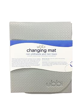 Ubbi On-the-Go Diaper Changing Baby Mat, Gray | Soft & Comfortable Diaper Bag Accessory Must Have for Newborns, Easy to Clean, Portable Folding Pad, Traveling Accessories