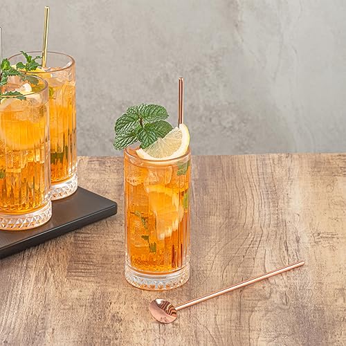 Miniatura 3 de Restaurantware Bar Lux - Pajitas de cuchara de 7.5 pulgadas, 2 popotes de cóctel reutilizables de grado alimenticio, cuchara incorporada, lavable en