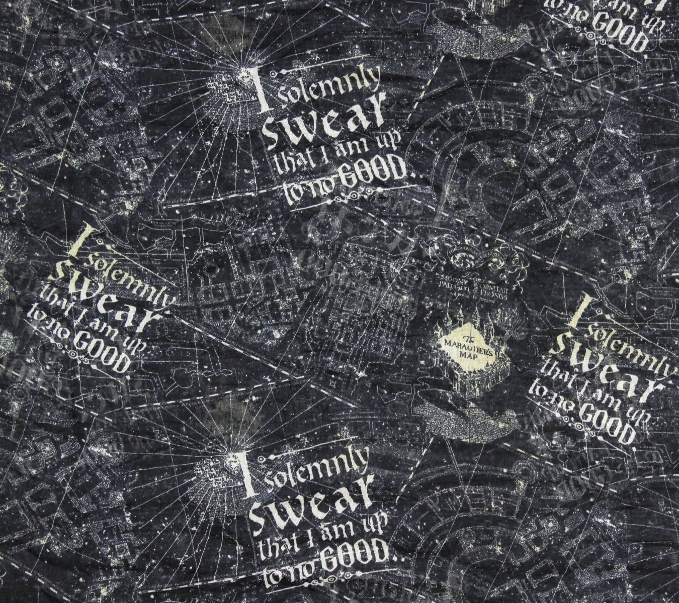 Bioworld Harry Potter Map Infinity Fashion Scarf, Black, Standard - Image 2