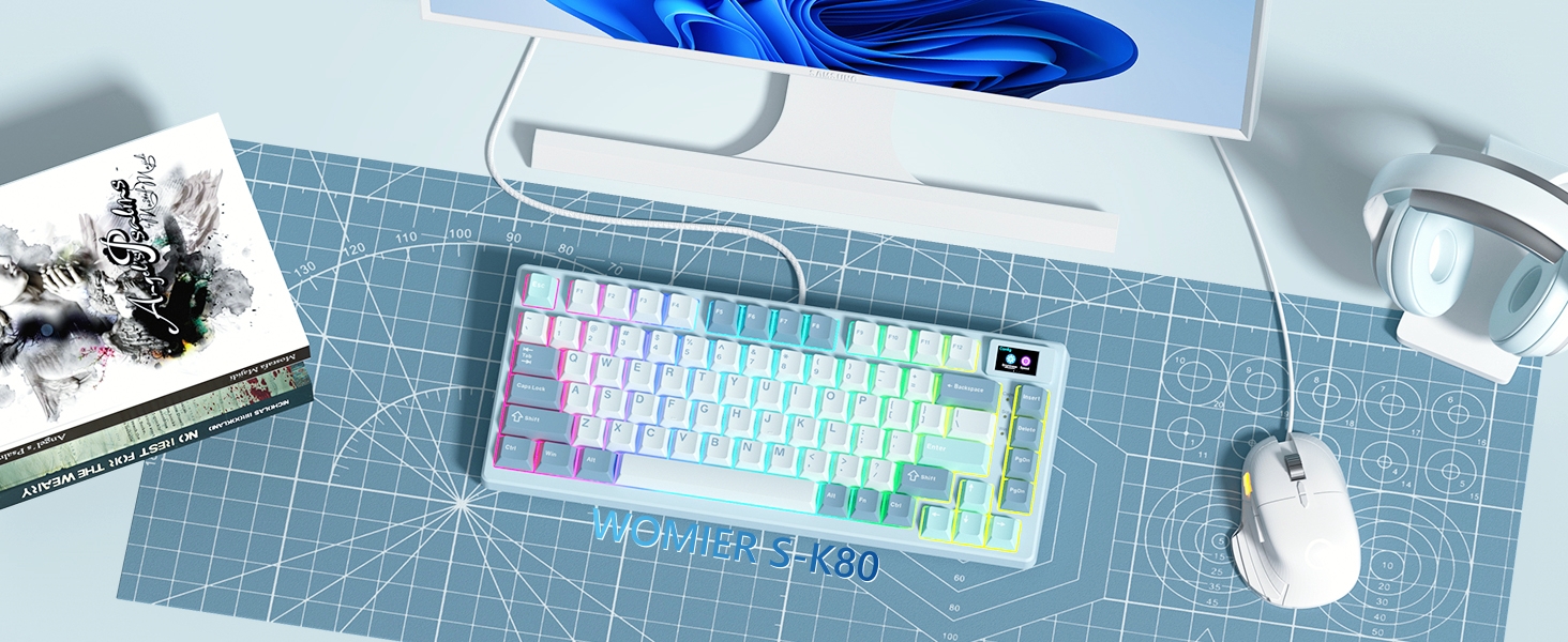 Amazon.com: Womier SK80 Retro Creamy Keyboard,75% Keyboard with