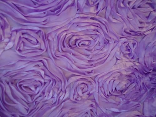 Tela nupcial de la decoración de la boda de la lavanda de la roseta del satén tela de 50 pulgadas por