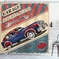 Vista 122 de Ambesonne Cortina de ducha de caballo, potente semental de Appaloosa, elegante estampado equino de campeón de sangre pura real, juego de decoración