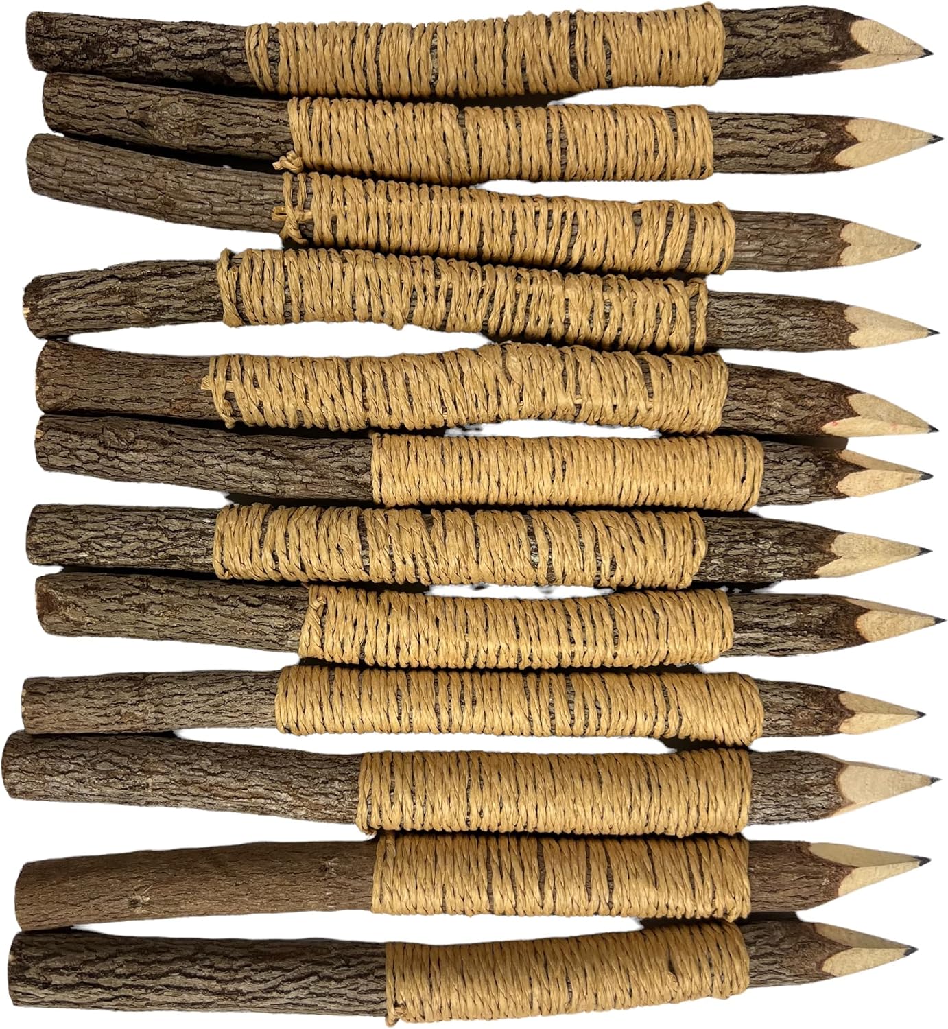 NUTTA 12 Pencils Graphite Wooden Pencils Rustic Branch