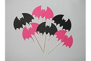 Set of 24 Bat Cupcake Toppers for a Spooktacular Birthday or Halloween Party