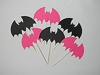 Algopix Similar Product 5 - Set of 24 Pink Bat cupcake toppers
