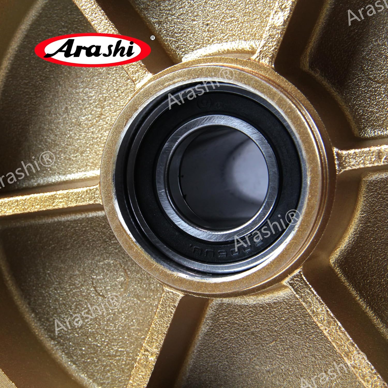 Arashi Rear Wheel Rim and Brake Disc Rotor for Honda CBR1000RR 2006-2016, Motorcycle Replacement Accessories Parts Gold