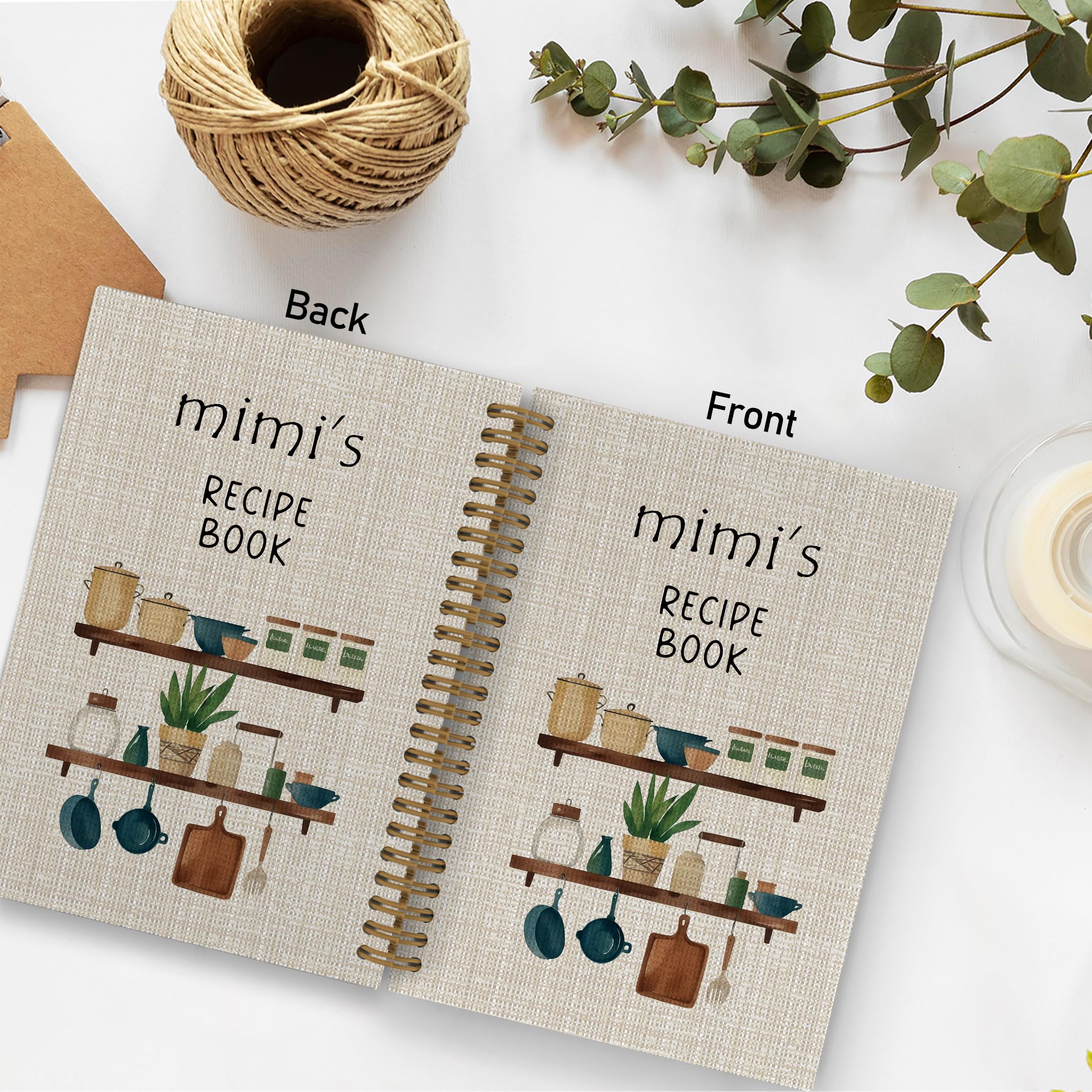 Mimi - Libro de recetas en blanco para escribir en tus propias recetas, cuaderno de diario forrado de recetas Mimi, cuadernos de abuela Mimi para cocina, regalos de cocina para abuela Mimi de