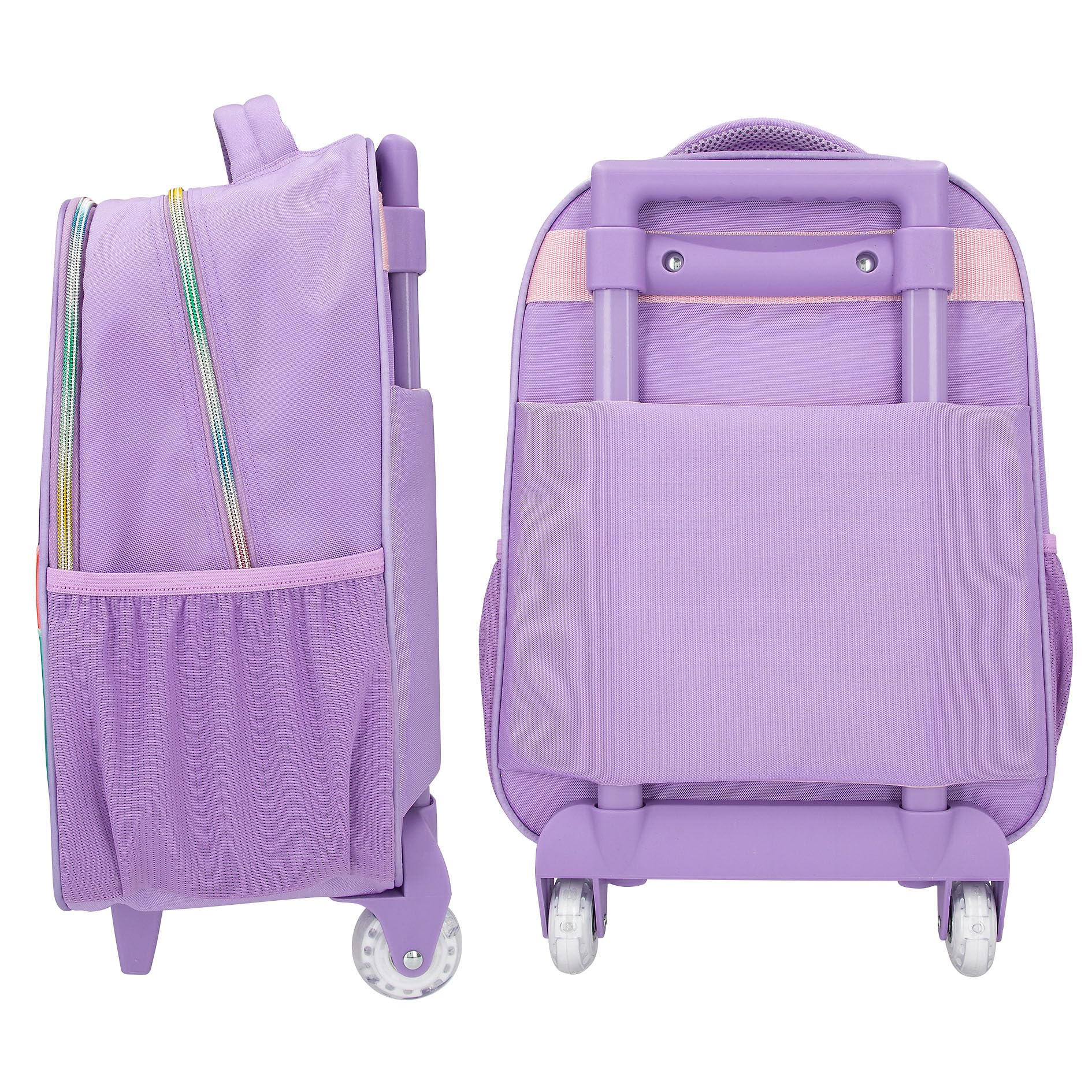 Depesche 12615 Ylvi - Trolley mit blinkenden LED Rollen, Kinderkoffer mit Teleskopgriff, ca. 38 x 30 x 16 cm