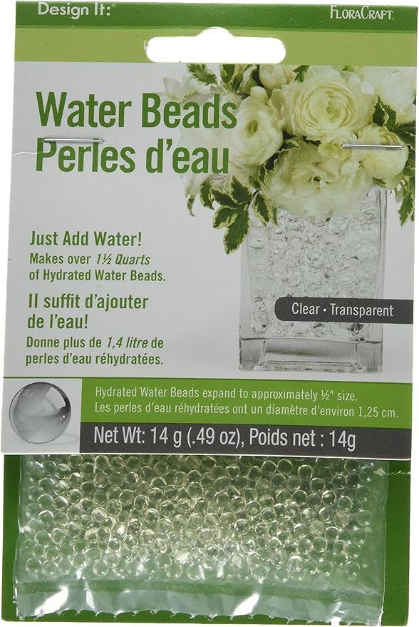 Floracraft Water Beads Dehydrated Clear Arts, Crafts & Sewing