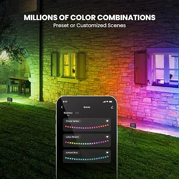Feit E26 (Medium) Smart-Enabled LED Floodlight Bulb Color Changing 20 Watt Equivalence 4 pk