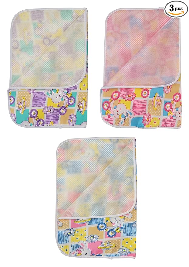 Dreambaby Cotton Diaper Changing Mat Combo (Multicolour) - Pack of 3