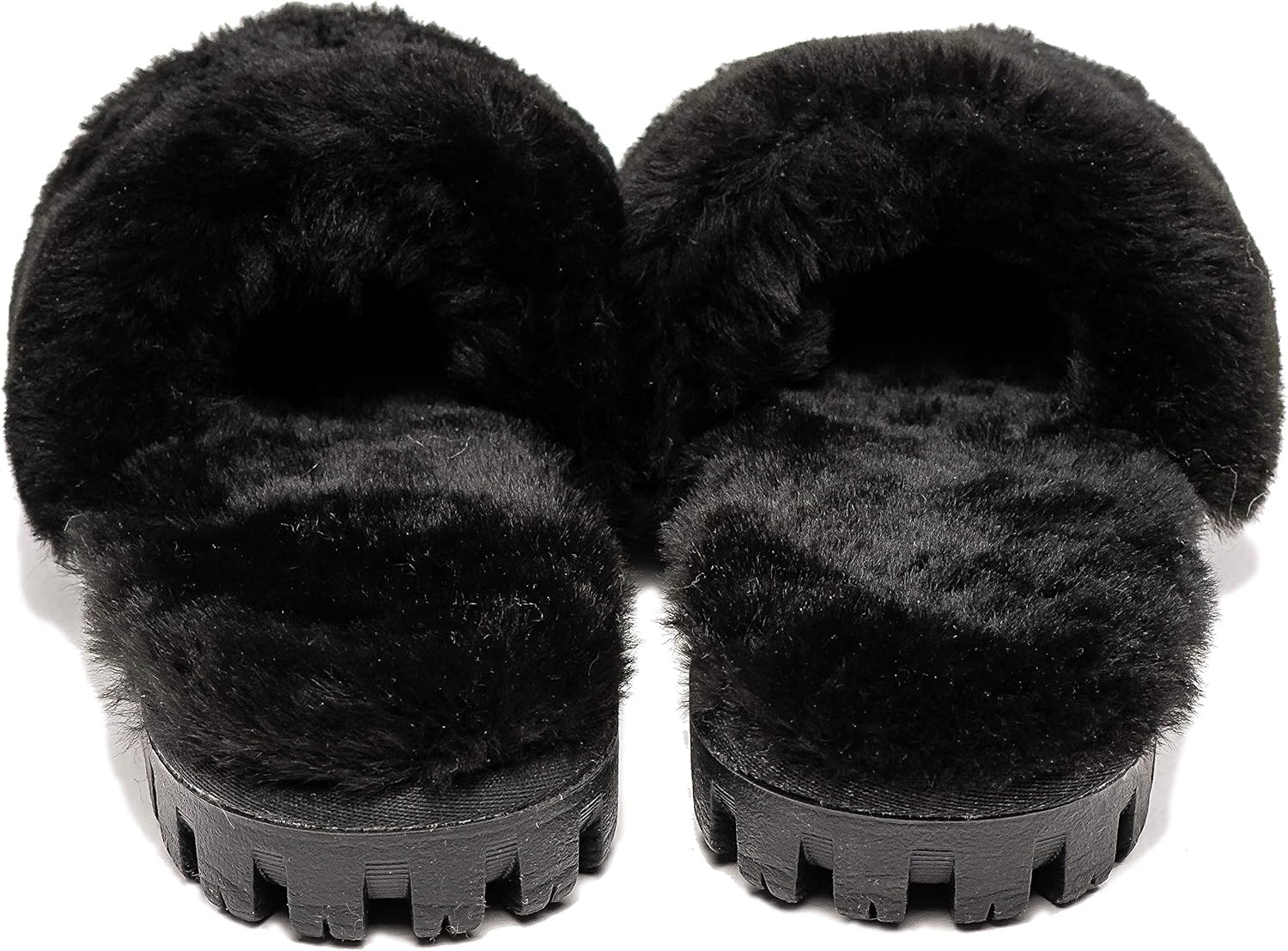 Natural Women's Charlotte Sheepskin Fur Flat Slide Sandals Open Toe Furry Slippers Soft Comfortable Fluffy Indoor Outdoor Slip-Ons, Cushioned EVA Sole - Image 2