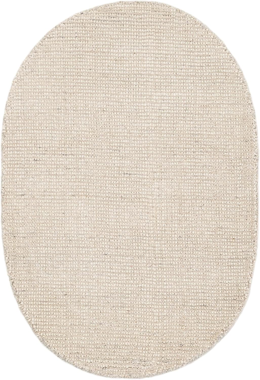Jill Zarin English Manor Collection Area Rug - Farmhouse (2' x 3' 1" Oval Vanilla Bean/Ivory)