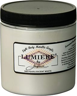 Jacquard Lumiere Fabric Paint Pearl WHTE, White