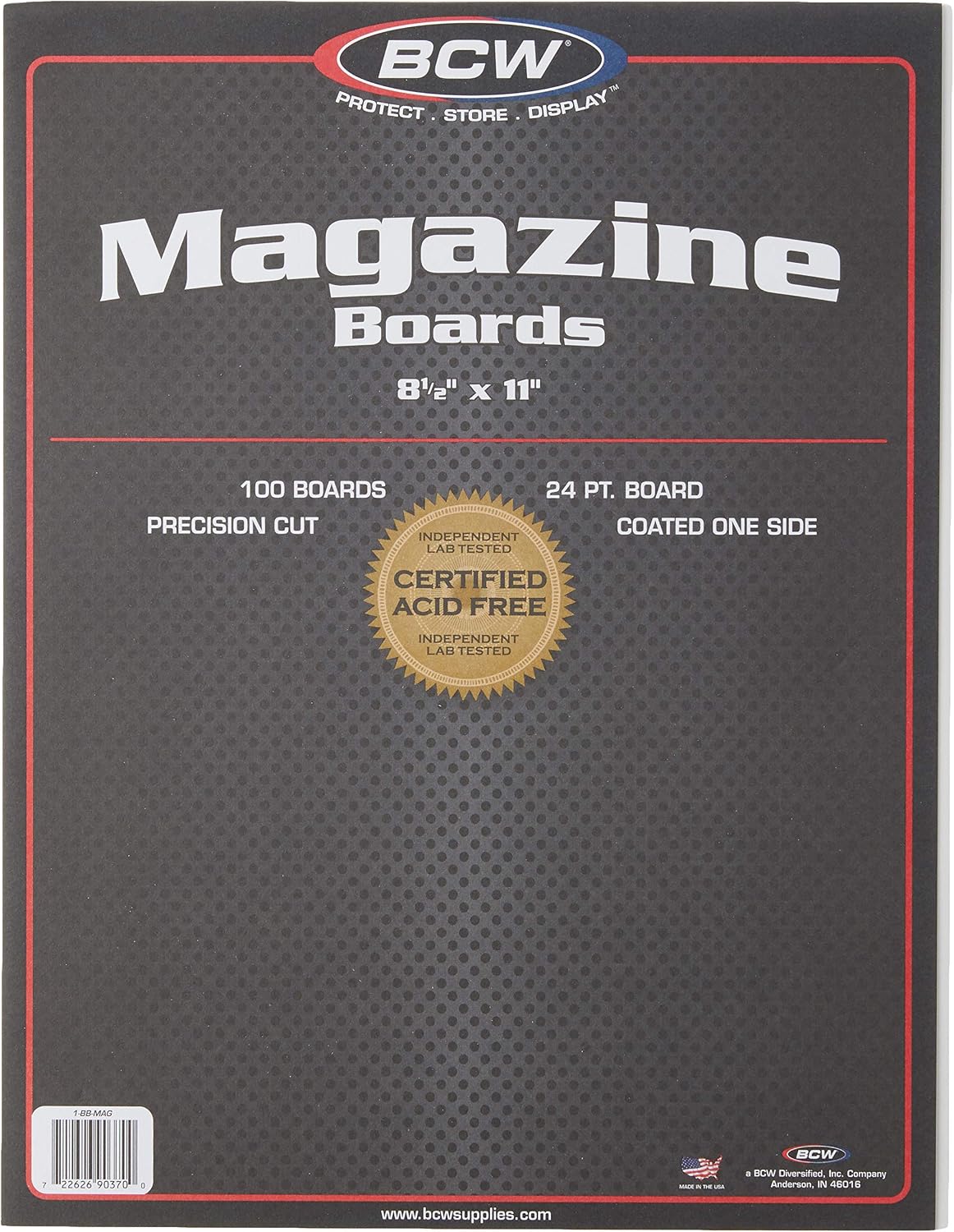 BCW-BBMAG - Magazine Size Backing Boards - White - (100 Boards), Size: 8.5 x 11 inches