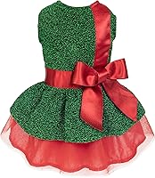 Vista 9 de Fitwarm Disfraz de animadora para perro, vestido deportivo de animadora para perros pequeños, ropa para mascotas, trajes para gatos, rosa y blanco