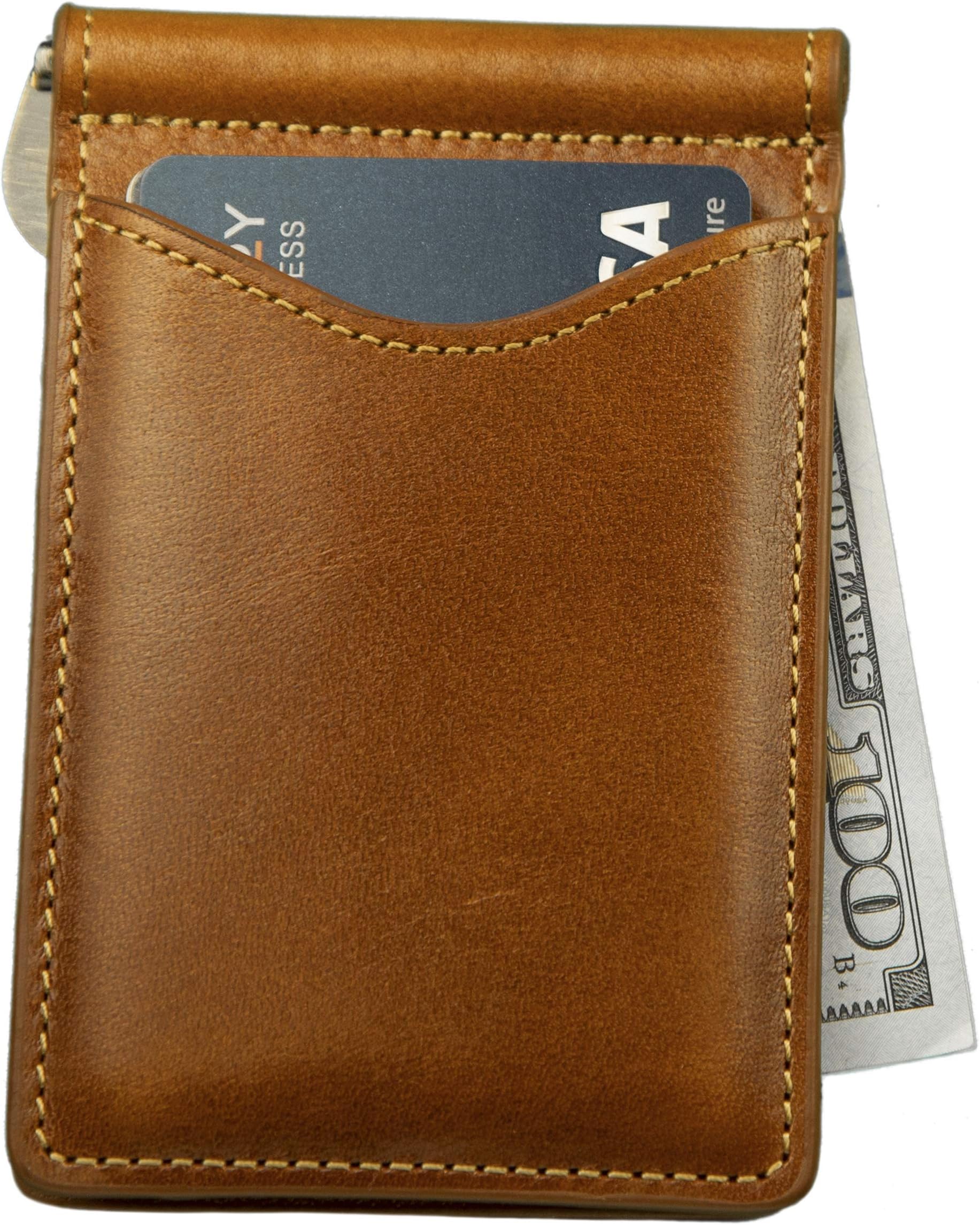 Palm West genuine leather wallets offer a slim design and RFID blocking protection, perfect for front and back pocket use
