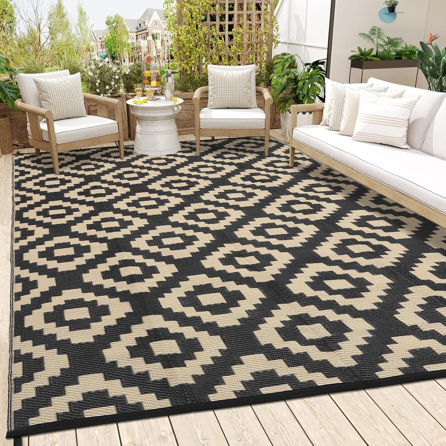 Outdoor Rug Reversible Plastic Straw Patio Camping Indoor Mat Carpet Waterproof - Picture 38 of 47